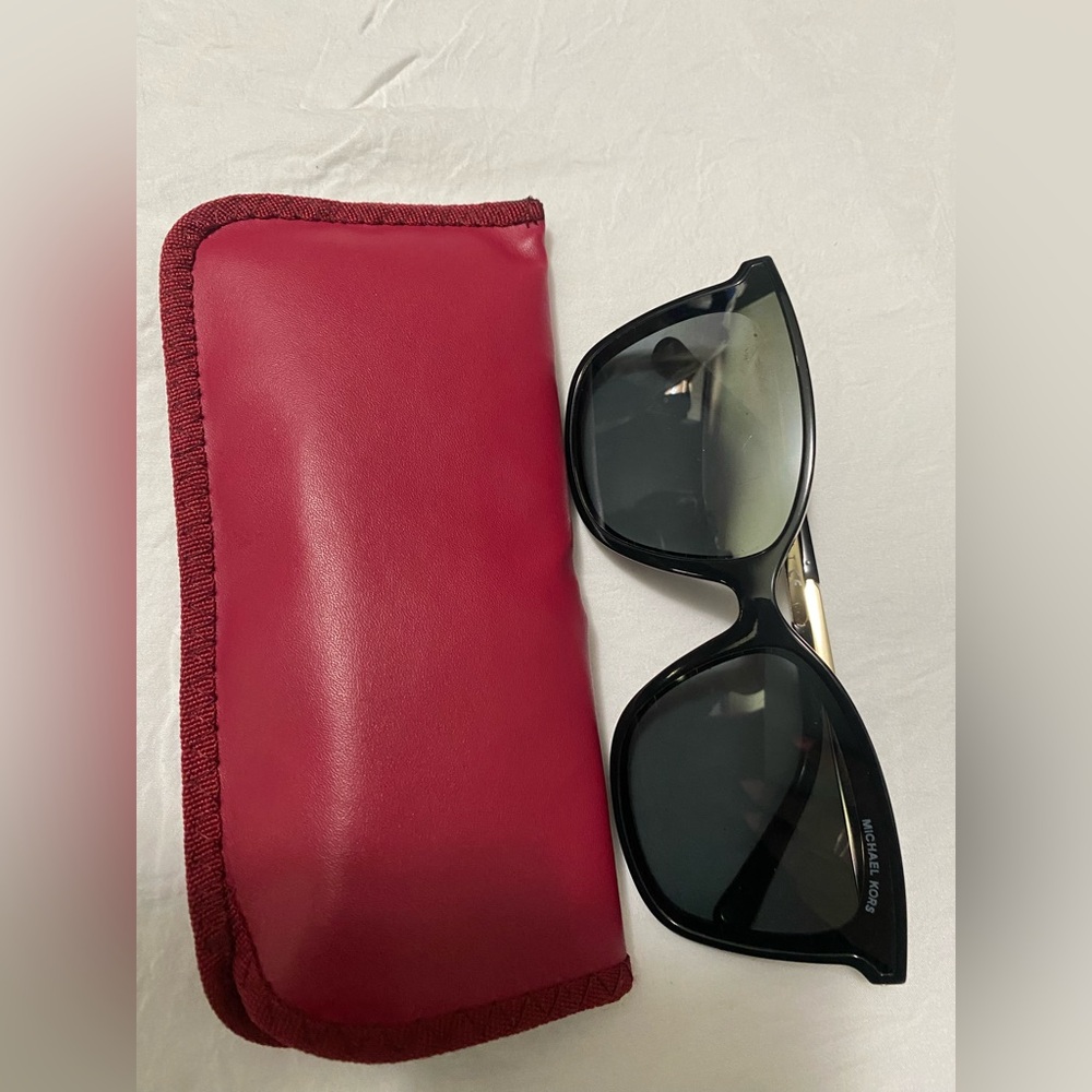 Michael Kors Black Sunglasses with Red Case